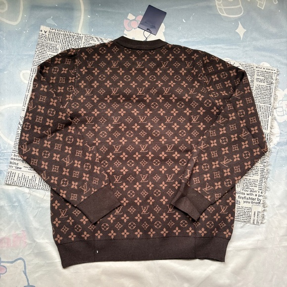Louis Vuitton Monogram Print Crew Neck Knit Sweater - Picture 6 of 7